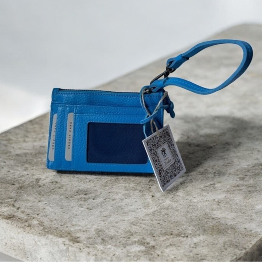 Blue Wallet/Card Holder Genuine Leather India NEW Wristlet Size:3.5”x5